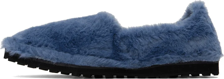 Marni Blue Faux-Fur Loafers - Image 3