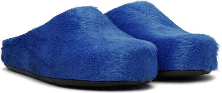 Marni Blue Fussbett Sabot Loafers - Image 4