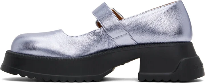 Marni Blue Leather Mary Jane Platform Loafers - Image 3