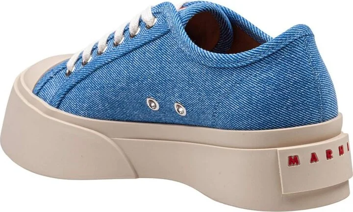 Marni Blue Leather Sneakers - Image 3