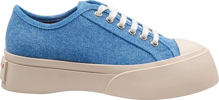 Marni Blue Leather Sneakers