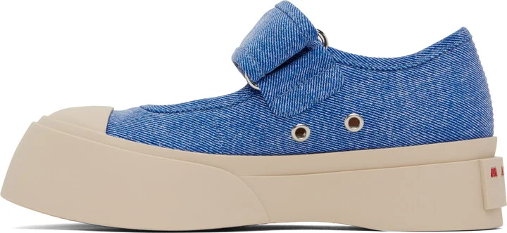 Marni Blue Pablo Mary Jane Ballerina Flats - Image 3
