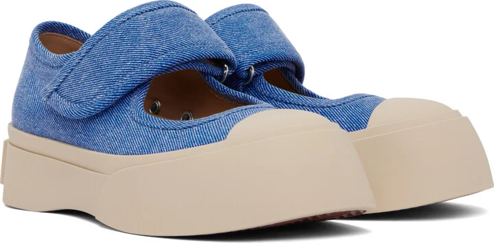 Marni Blue Pablo Mary Jane Ballerina Flats - Image 4