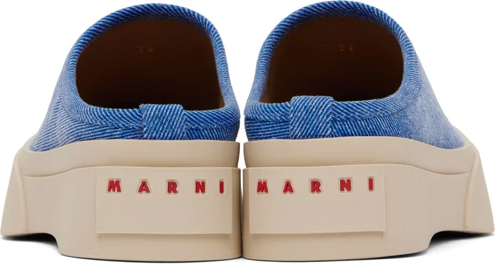 Marni Blue Pablo Sabot Slip-on Loafers - Image 2