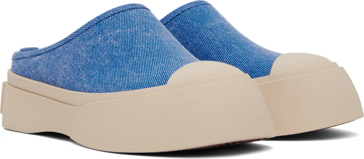 Marni Blue Pablo Sabot Slip-on Loafers - Image 4