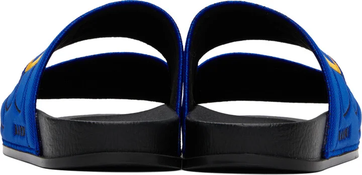 Marni Blue Trompe L'œil Slides - Image 2
