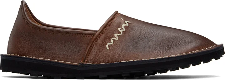 Marni Brown 'Marni' Symbol Loafers