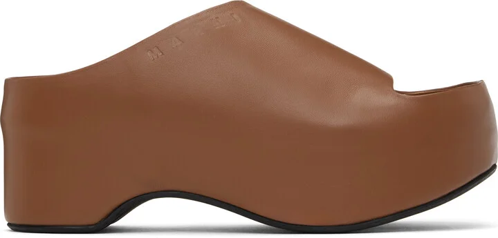 Marni Brown Platform Heeled Sandals
