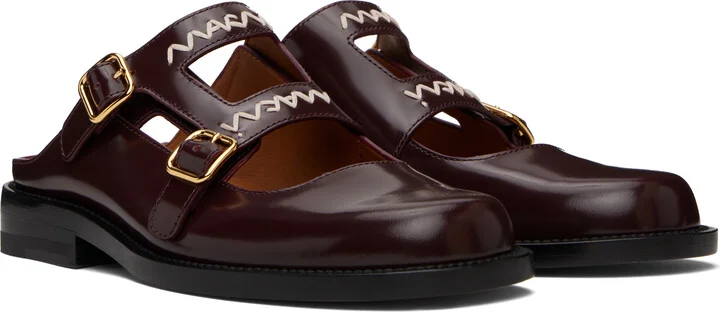Marni Burgundy Bambi 3.0 Loafers - Image 4