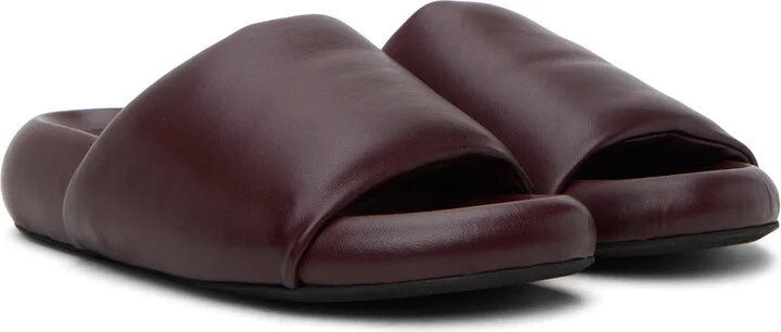Marni Burgundy Pouf Sandals - Image 4