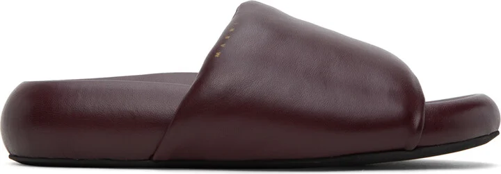 Marni Burgundy Pouf Sandals