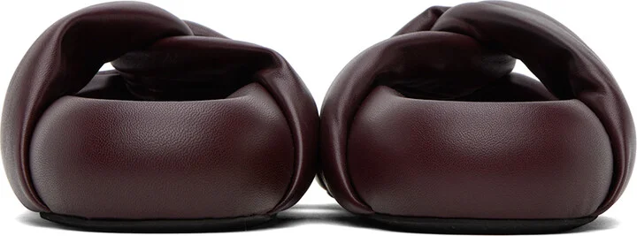 Marni Burgundy Tie Sandals - Image 2