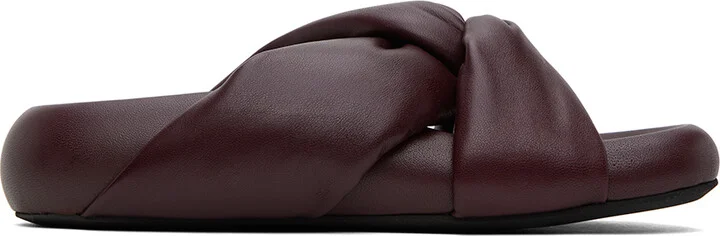 Marni Burgundy Tie Sandals