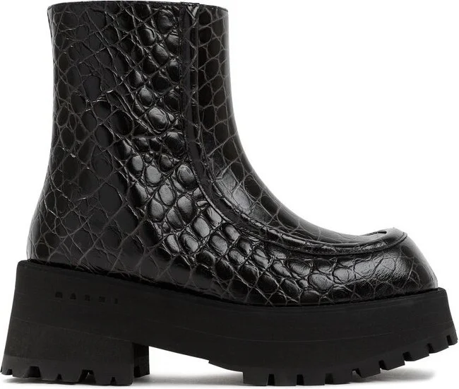 Marni Chelsea Side-Zip Platform Boots
