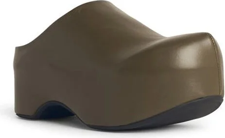 Marni 'Chunky' Green Leather 'Deepsage' Clog Sabots - Image 2