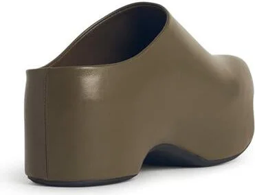 Marni 'Chunky' Green Leather 'Deepsage' Clog Sabots - Image 3