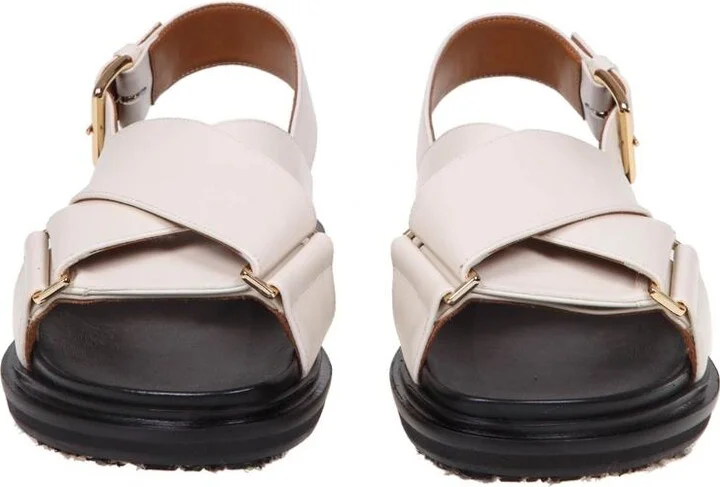 Marni Crossed Leather Sandal - Image 3