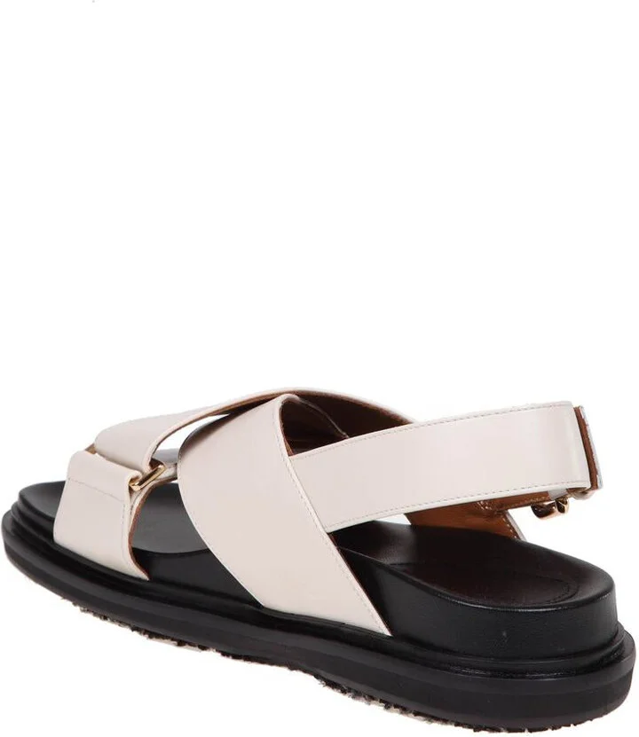 Marni Crossed Leather Sandal - Image 4