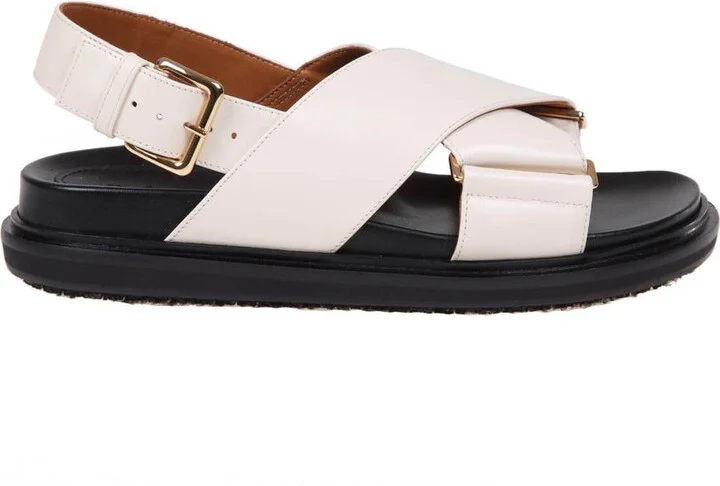 Marni Crossed Leather Sandal
