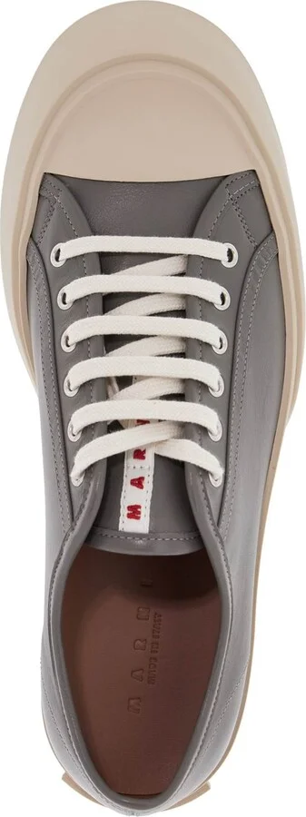 MARNI elegant gray calfskin men's sneakers - Image 3