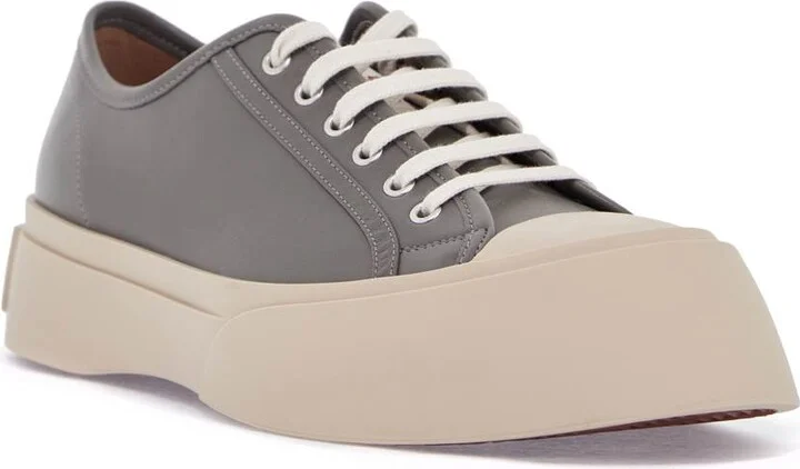 MARNI elegant gray calfskin men's sneakers - Image 4