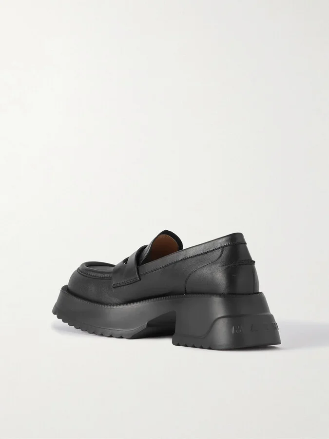 Marni - Exaggerated-sole Leather Loafers - Black - Image 3