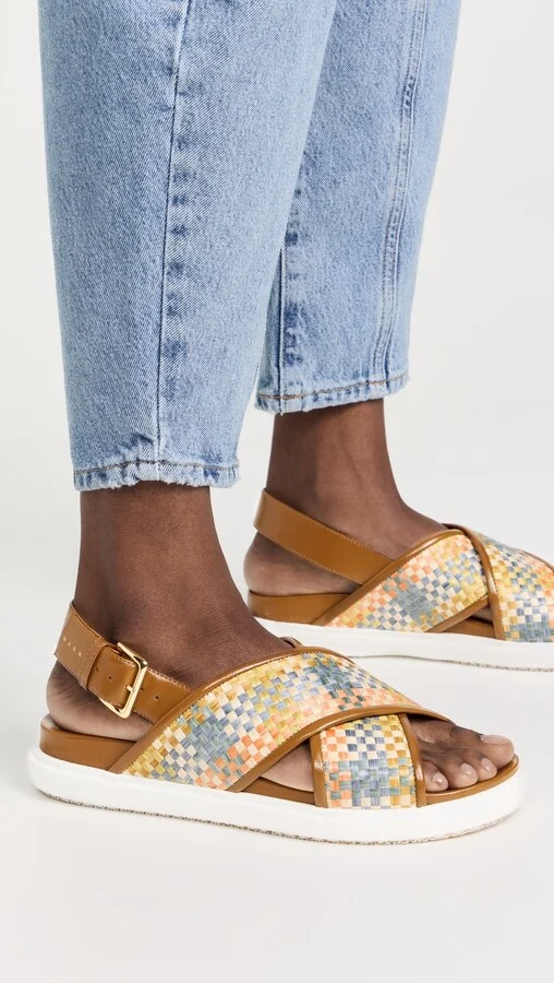 Marni Fussbett Crisscross Sandals - Image 5