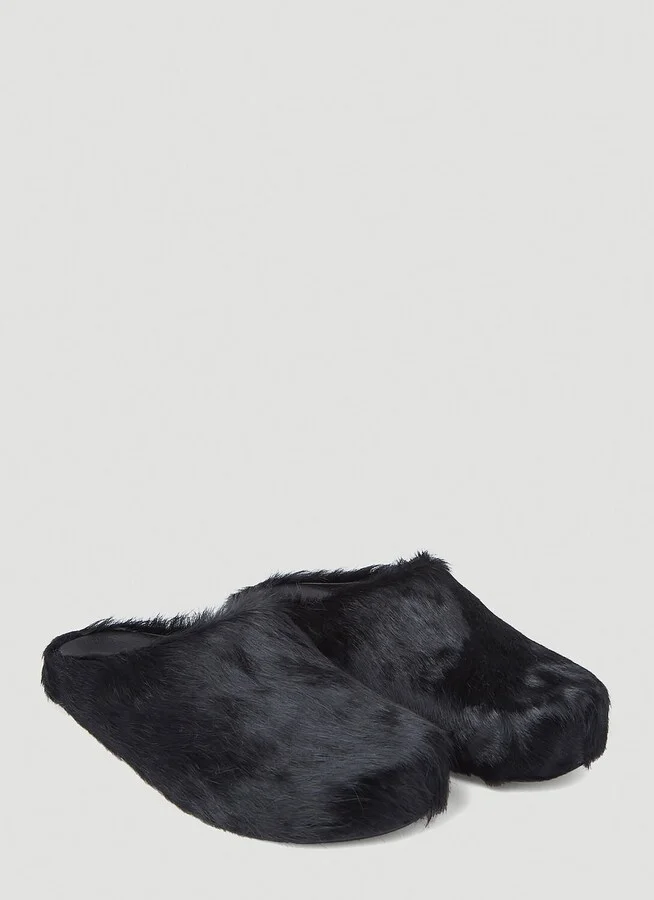 Marni Fussbett Long Haired Mules - Man Mules Black Eu - 42 - Image 2