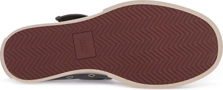 MARNI gray calfskin low-top sneakers with hook-and-loop closure - Image 5