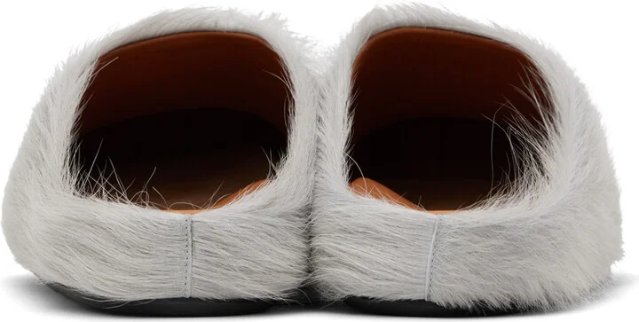 Marni Gray Fussbet Sabot Loafers - Image 2