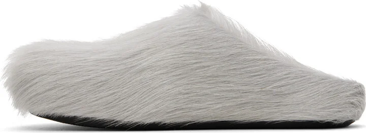 Marni Gray Fussbet Sabot Loafers - Image 3