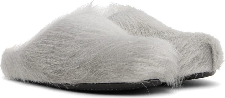 Marni Gray Fussbet Sabot Loafers - Image 4