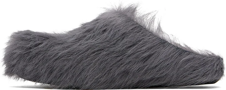 Marni Gray Fussbett Sabot Loafers - Image 3