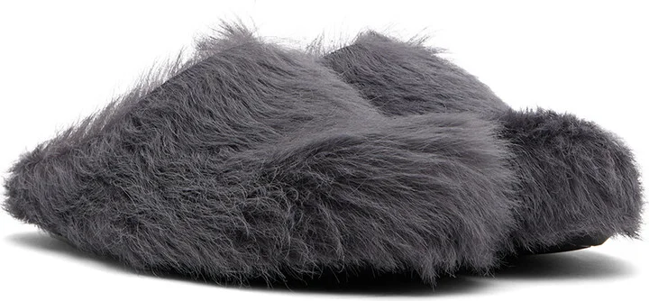 Marni Gray Fussbett Sabot Loafers - Image 4