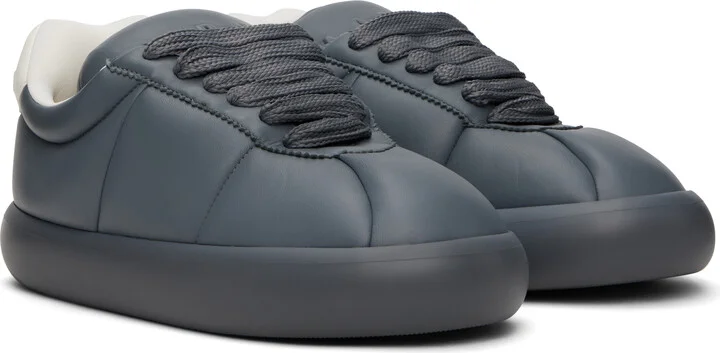 Marni Gray Leather BigFoot 2.0 Sneakers - Image 4