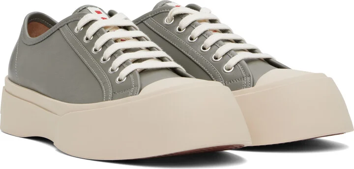 Marni Gray Nappa Leather Pablo Sneakers - Image 4