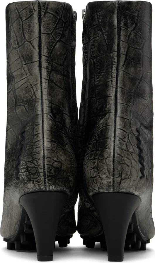 Marni Gray Spike Ankle Boots - Image 2