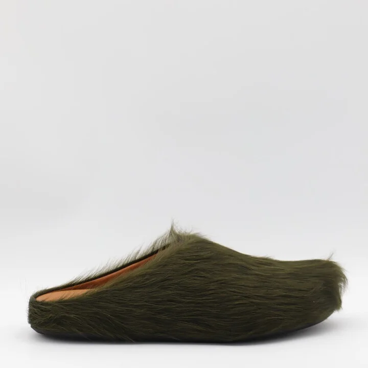 Marni Green Leather Flats
