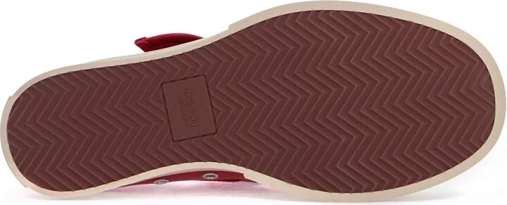 MARNI intense crimson calfskin sneakers with velcro closure - Image 5