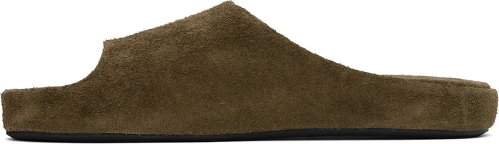 Marni Khaki Suede Fusslide Sandals - Image 3