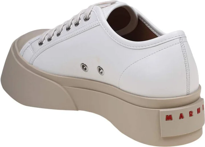 Marni Leather Lace-Up Sneakers - Image 4