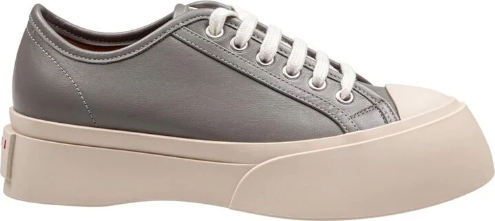 Marni Leather Lace-Up Sneakers