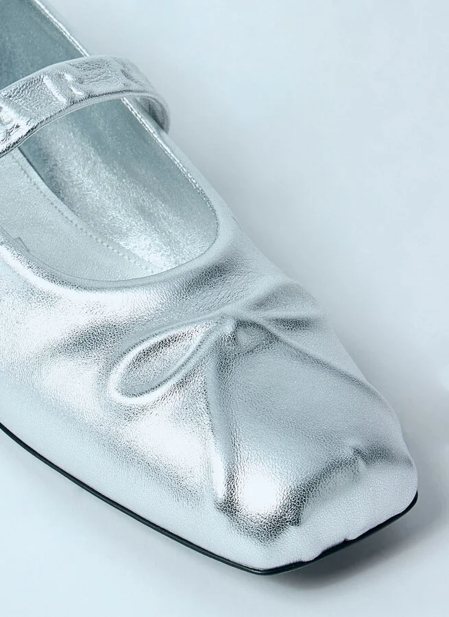Marni Leather Mary Jane Shoes - Woman Flats Silver Eu - 38 - Image 3