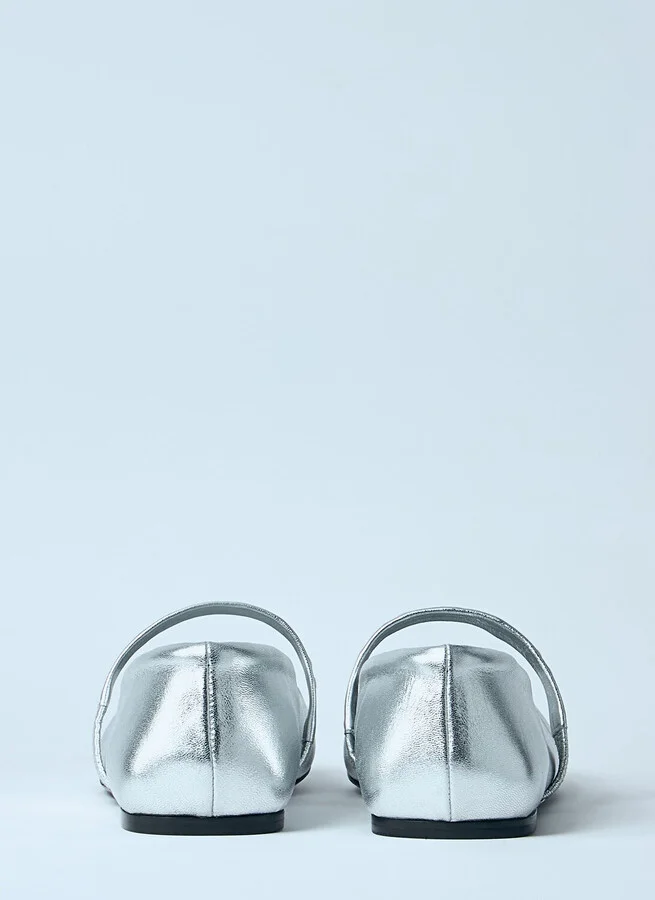 Marni Leather Mary Jane Shoes - Woman Flats Silver Eu - 38 - Image 5