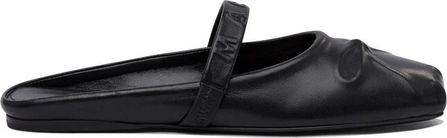 Marni Logo Debossed Square Toe Loafers