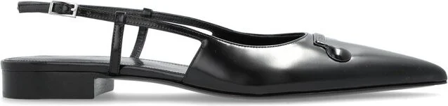 Marni Logo Embossed Slingback Flats