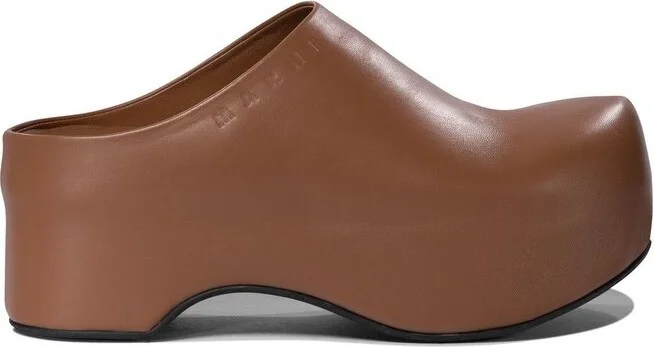 Marni Logo-Embossed Slip-On Clogs