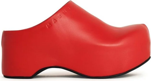 Marni Logo-Embossed Slip-On Clogs