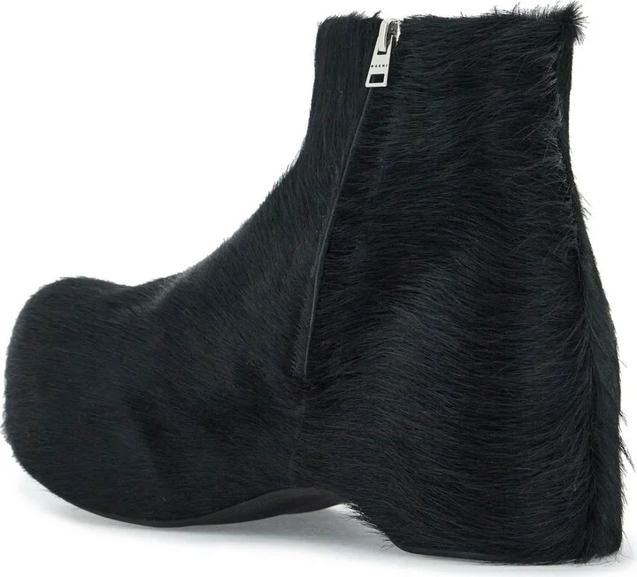 MARNI 'long-haired chunky ankle boots - Image 2