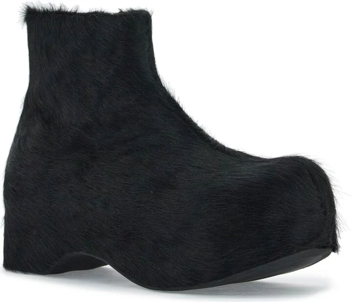 MARNI 'long-haired chunky ankle boots - Image 4